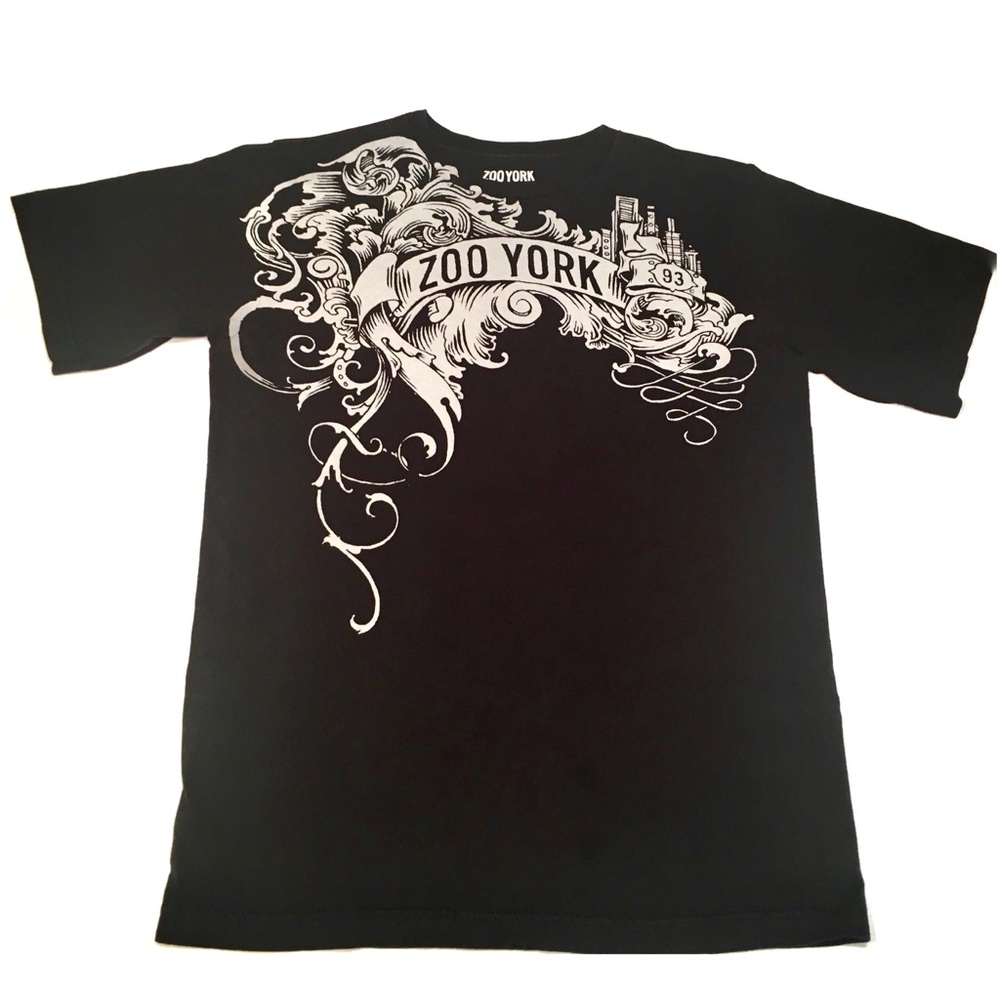 Zoo York Unisex Black Silver Logo Shirt Youth L/XL - Picture 5 of 6